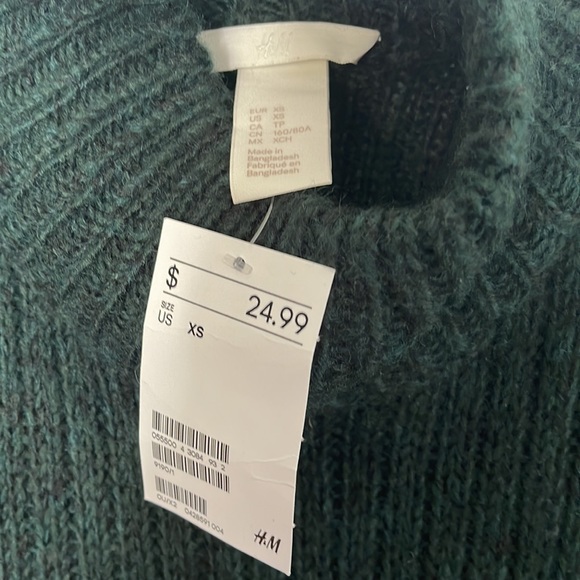 H&M Green Mockneck Knit Sweater - Picture 5 of 7